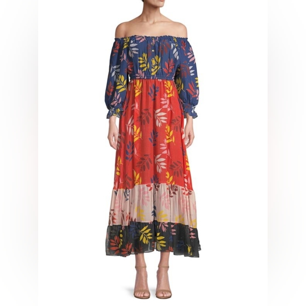 Carolina K Alexa Off-the-Shoulder Maxi Dress Size S